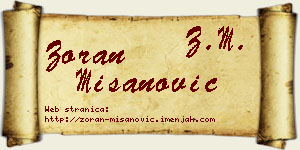 Zoran Mišanović vizit kartica